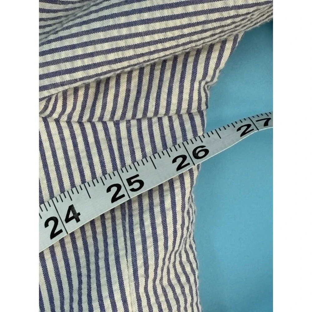 Saddlebred Men’s 48R Blue White Seersucker Blazer Sport Coat Cotton